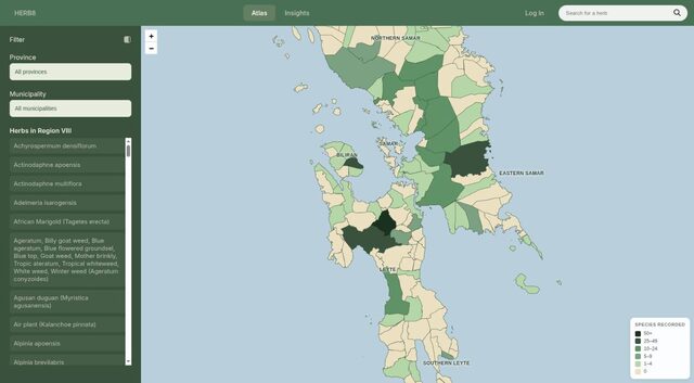 HERB8 species map
