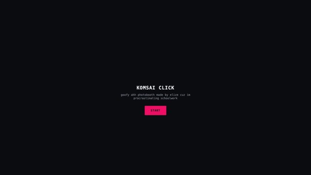 Komsai Click start screen